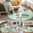 thumbnail image 5 of Round Rugs 3Ft, Green Floral Round Area Rug Washable Indoor Throw Carpet, Country Rustic Ombre Painting Art Watercolor Small Non Slip Circle Rug for Bedroom Living Room Home Decor Aesthetic, 5 of 8