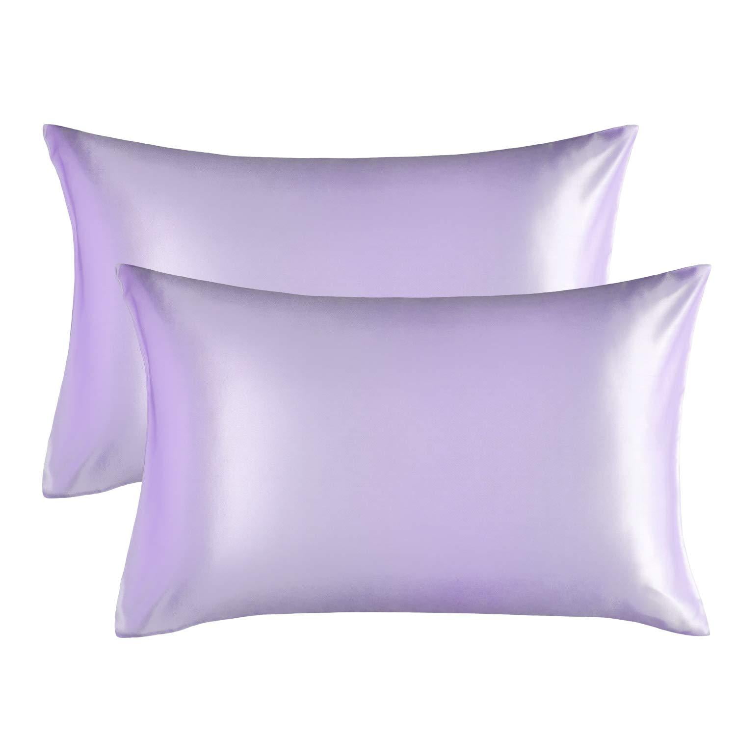 Bedsure Satin Pillowcase for Hair and Skin, 2Pack Queen Size (20x30