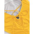 thumbnail image 5 of Women's Sexy Bathing Suits Solid Color Criss Cross Open Back One Piece Swimwear, 5 of 5