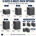 thumbnail image 3 of FAJHHA Adult Moving Bags Extra Large Closet Organizer, Gray, 3 Pack, L, 3 of 7