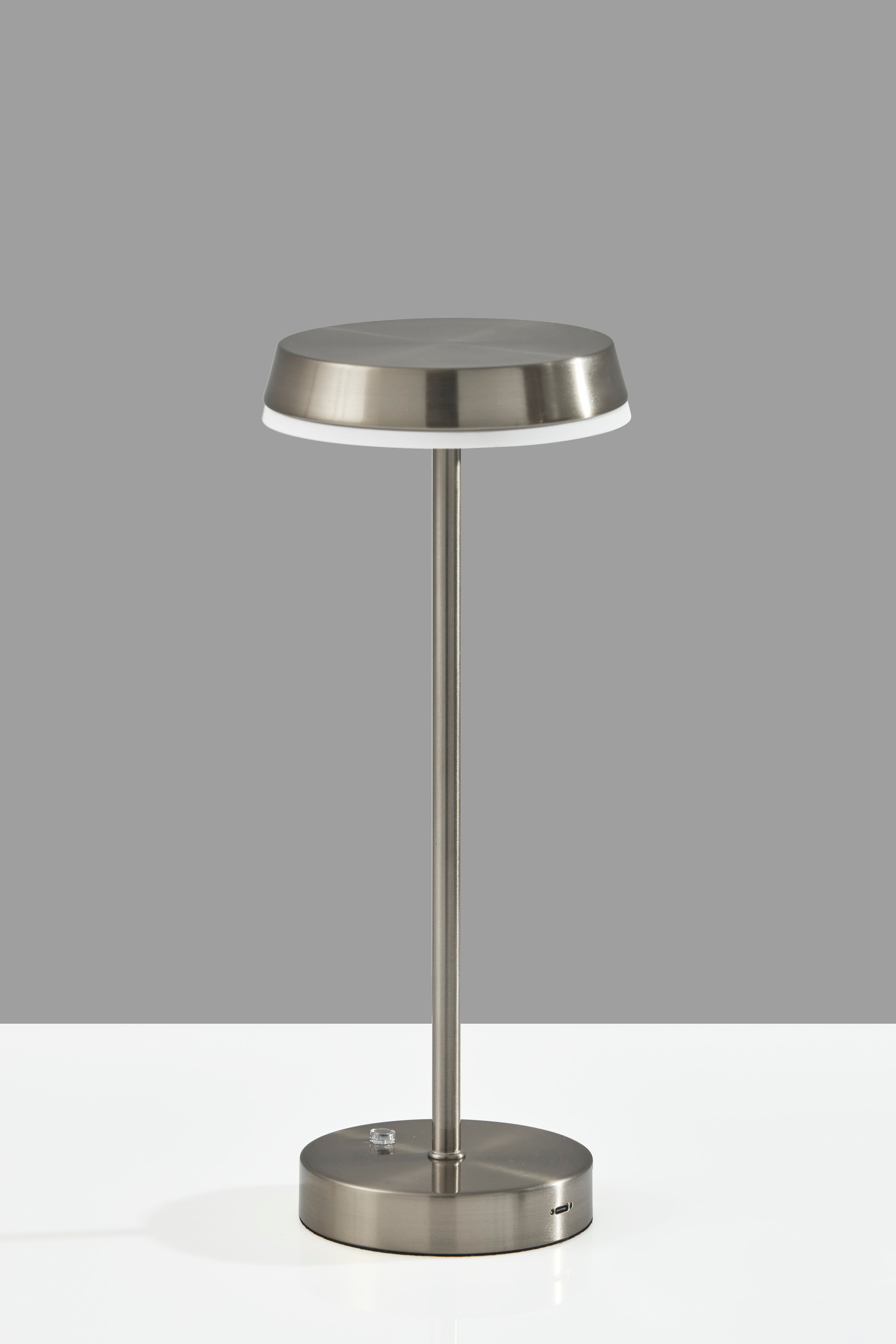 Adesso Tommy 15" 1-Light Touch Dimmer Rechargeable LED Cordless Indoor Outdoor Table Lamp