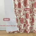 thumbnail image 2 of DriftAway Linen Floral Paisley Red Blackout Curtains for Bedroom 102 Inch Length 2 Panels Lined Back Tab Window Drapes Thermal Farmhouse Country Jacobean Curtains, 2 of 8