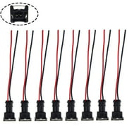MOTOALL Fuel Injector Connector EV1 OBD1 Plug Wire Harness Pigtail Wiring Loom Clip Cut & Splice 2-Wire Female - 8pcs