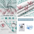 thumbnail image 4 of Green Plaid Farmhouse Blackout Curtains for Bedroom/Living Room, Thermal Insulated Kitchen Curtains, Watercolor Cute Country Pigs Checkered Grommet Darkening Window Treatment Drapes 42"x63"x2, 4 of 8