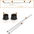 thumbnail image 5 of Barra extensible para cortina de ducha de 160 a 210 cm, sin perforaciones, de acero compuesto de color crema, diámetro de 32 mm, barra telescópica multifunción para cortinas y ropa, 5 of 5