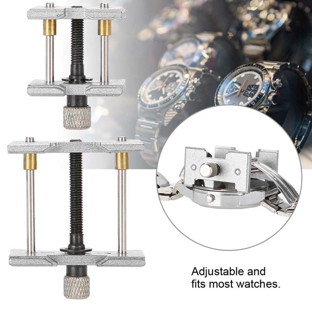 Reloj Movimiento Abrazadera Reloj de pulsera Estuche Soporte Movimiento Movimiento Soporte Caso Soporte 2 en 1 Ajustable Reloj Caja Reparación Herramienta Movimiento Soporte para La Reparación Ecomeon no