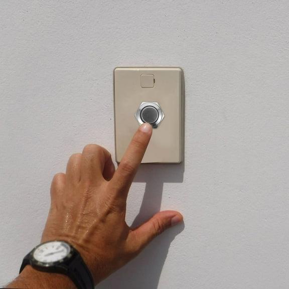 SOPOTUTU Easy Install Chime Button Sopotutu Durable Silver Copper Plated for Home 2Pcs