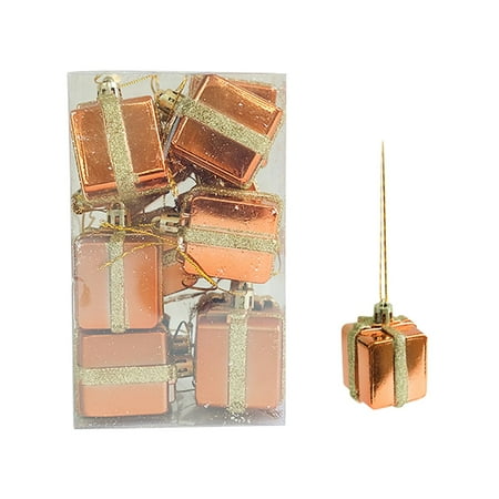 

FORYULIK Gift Chandelier Long Christmas Electroplated Gift Box Hanging Ornament for Christmas Tree Decoration