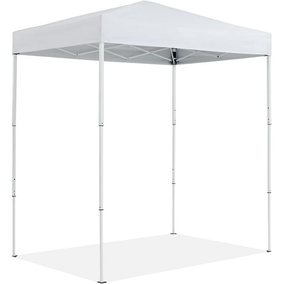 Abba Patio 6'x4' Easy Open Backyard Canopy, Outdoor Pop-Up Shelter Gazebo with Carry Bag, White
