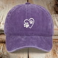 thumbnail image 2 of ibiyuan Women Baseball Cap Funny Hats Unisex Baseball Hat with Embroidered Heart and Dog Design Adjustable Washed Dad Cap for Outdoor Travel, 2 of 3