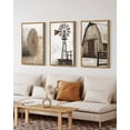 thumbnail image 6 of Vintage Rustic Windmill Barn Cornfield Farmhouse Wall Art Pictures Framed Painting Landscape Countryside Rural 24x36in Natural Framed, 6 of 7