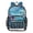 Blue Vortex, variant on PVC Transparent Backpacks Clear Backpack for Travel and Outings Black Paws and Hearts Pattern