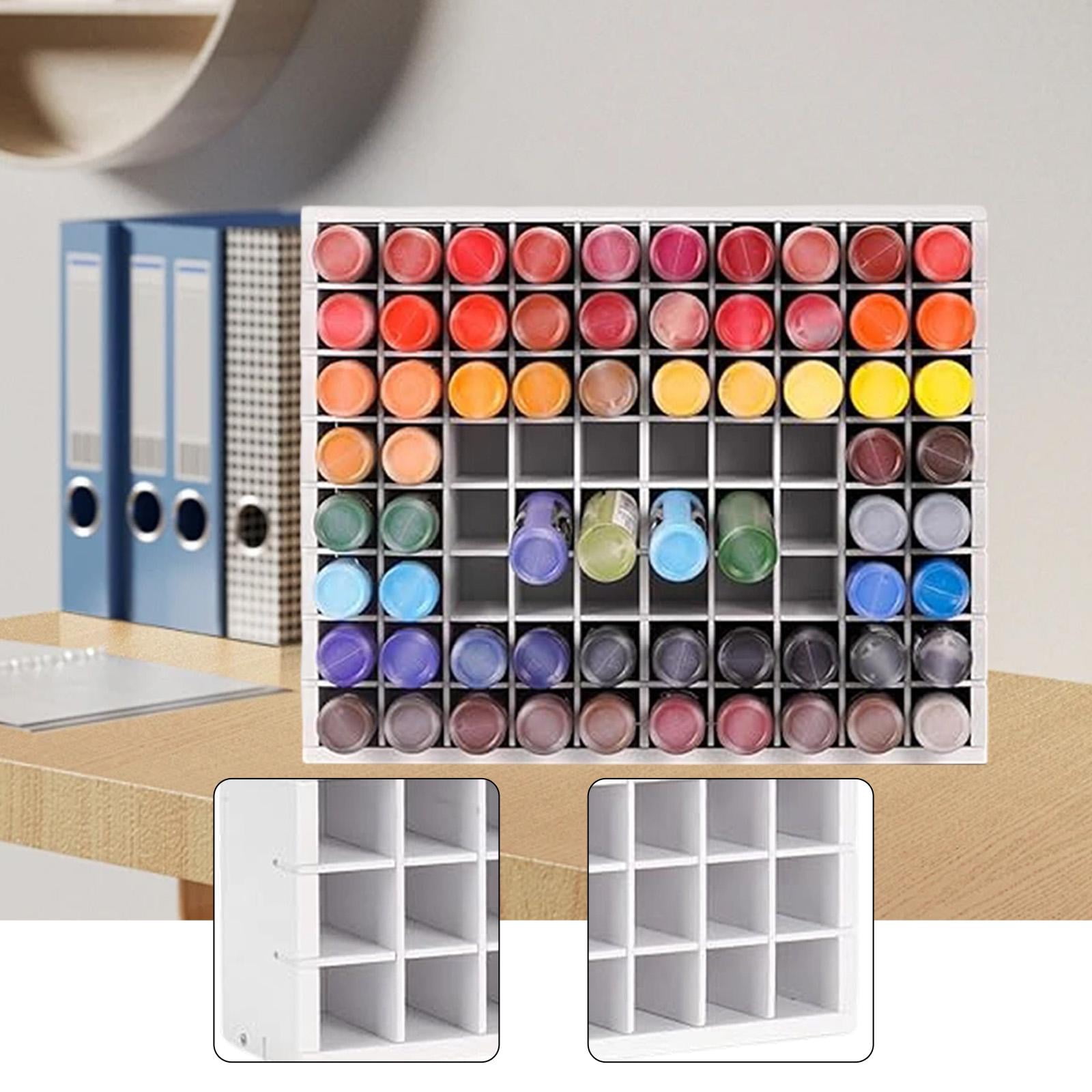 Craft Paint Storage Organizer Paint Holder Pigment Display Stand 80 Compartment Multilayered for Studio