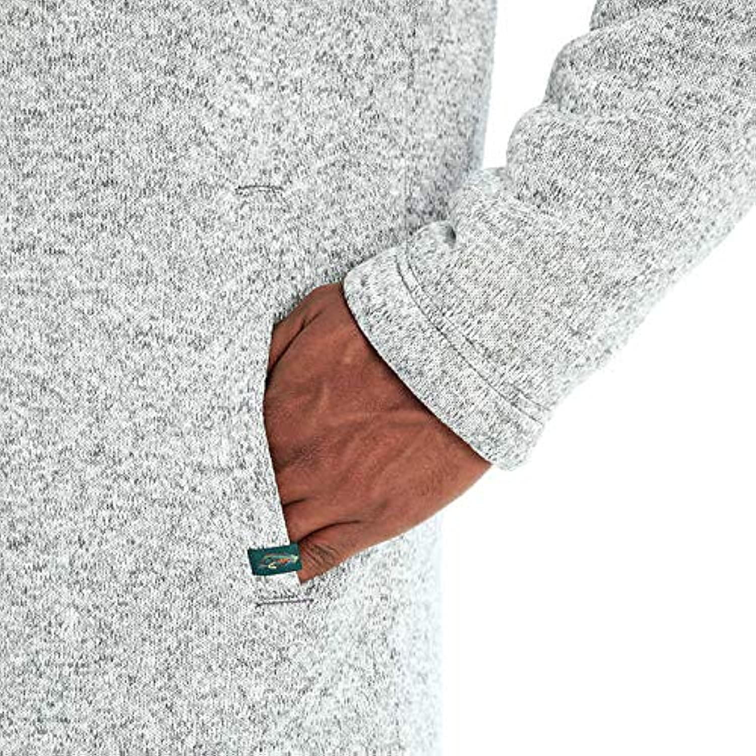 Orvis Mens Fleece Lined Quarter Zip Hoodie,Heather Grey,XX-Large -  Walmart.com