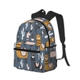 thumbnail image 2 of Vsdgher Llama and Cactus Print Unisex Large Capacity Bookbag Schoolbag Casual Daypack for High School/College/Teens/Travel/Work, 2 of 8