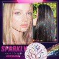 thumbnail image 2 of Ganfancp 9Pcs Color de Pelo Hair Kit Flash Pelo Brillante Rizado de Seda Horquilla Sparkly Hair Ofertas Del Día Liquidación 9X Extensiones de Cabello, 2 of 7