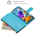 thumbnail image 4 of Samsung Galaxy A53 5G Series Premium Vintage Leather Magnetic Closure Zipper Pocket Wallet Case, 4 of 14