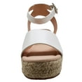 thumbnail image 3 of Apakowa Girls Espadrille Flatform Wedge Sandal Summer Open Toe Platform Sandals (Color : White, Size : 5 Little Kid), 3 of 8