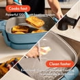 thumbnail image 4 of Bella Make & Take Electric Sartén, se adapta a cualquier lugar utensilios de cocina, revestimiento de cerámica EverGood, temperatura ajustable y apta para lavaplatos, tapa de vidrio templado, base de, 4 of 5