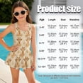 thumbnail image 5 of DISNIMO Giraffe Print Girls One Piece Swimsuits Sleeveless Swim Dress for Kids Girls Hawaiian Summer Swimwear with Skirt, 5 of 8