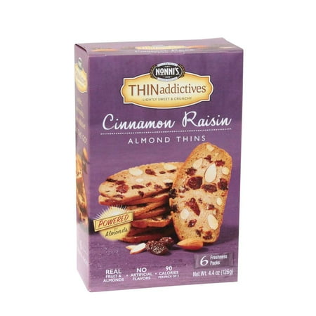 Raisin Cookies - Thin Addictives Nonni's Almond Cinnamon Raisin Cookies Case 6count (PACK OF 6)