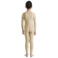 thumbnail image 3 of Aislor Kids Girls Long Sleeve Bodysuit Full Body Unitard Ballet Dance Gymnastics Leotard Dancewear Nude 8-10, 3 of 7