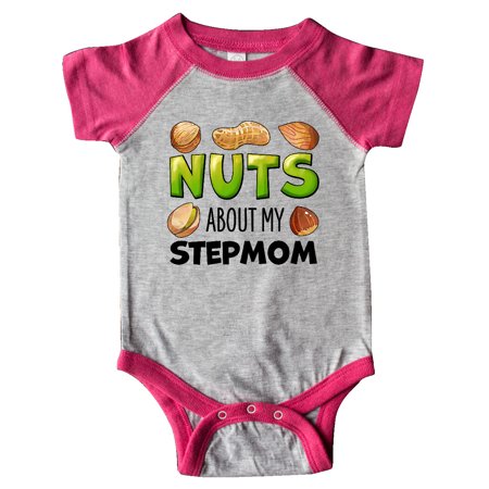 

Inktastic Nuts About My Stepmom Peanut Almond Pistachio Gift Baby Boy or Baby Girl Bodysuit