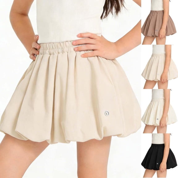 Bxsruta Girls Tulle Skirt with Lining Soft Stretchy Ballet Style Casual Daily Wear for Ages 3-15 Years