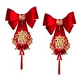 thumbnail image 2 of Hebilla de cortina de Año Nuevo, soporte de cortina con lazo rojo para decoración del Festival de Primavera Estilo B, 2 of 9