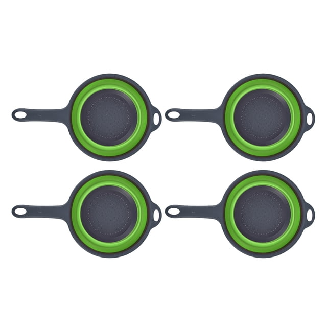 Passoire Pliable avec Poignée, 4 Pcs Passoire Pliable Passoire Ronde de Cuisine Solution Innovante