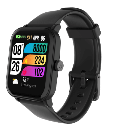 3Plus Vibe Plus 2 Smart Watch - Black Band (Unisex, for Adults, Children, Teens, and Seniors)