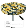 thumbnail image 2 of Uemuo Sunflowers Pattern Round Bar Stool Seat Covers Washable Stool Cushion Slipcover Elastic Bar Chair Covers-12 inch, 2 of 7