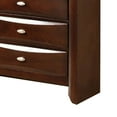 thumbnail image 4 of Simo Wide Dresser, Nickel Metal Knobs, 8 Drawers, Cherry Brown Solid Wood, 4 of 5