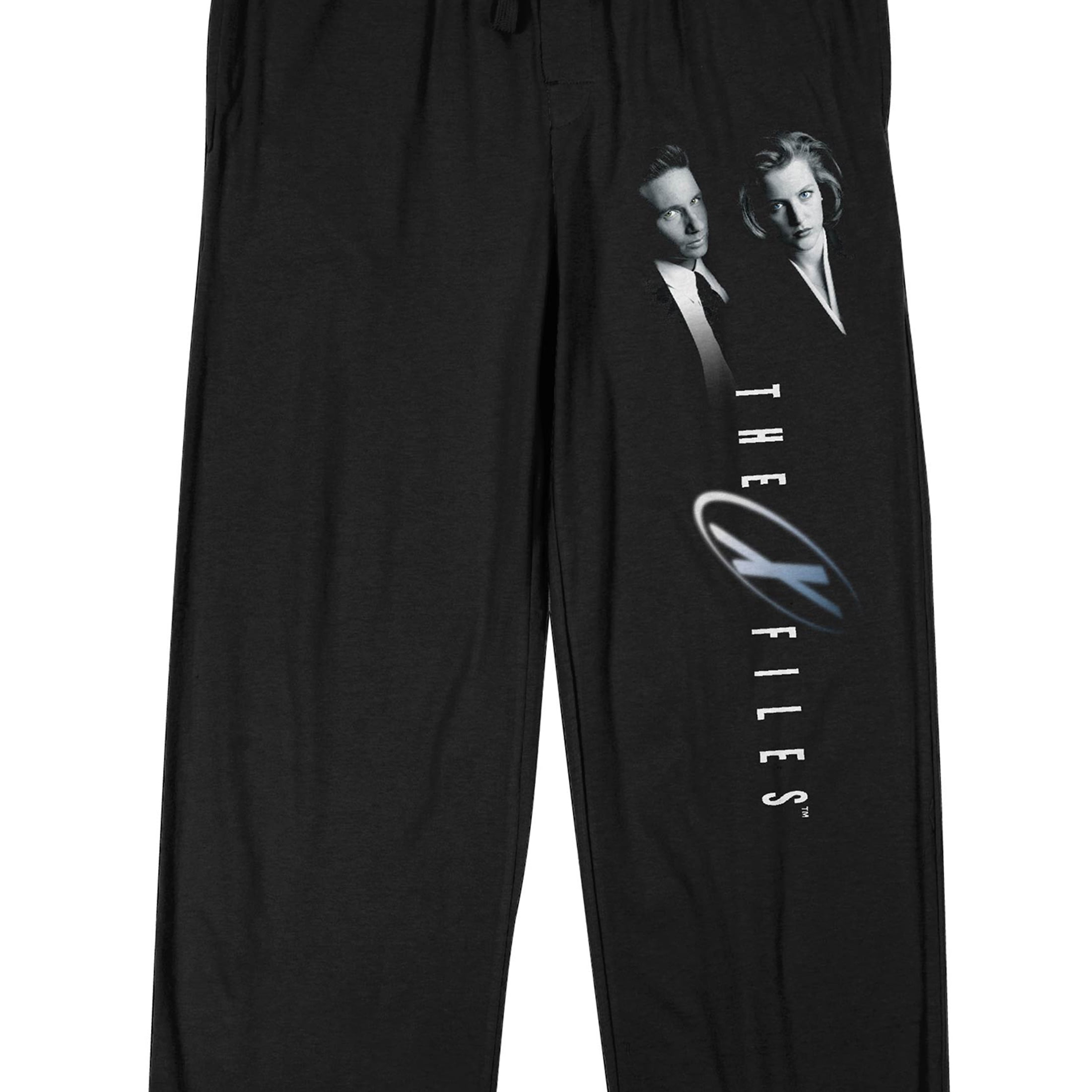 The X-Files Agents Scully & Mulder Men's Black Sleep Pajama Pants