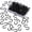 Black, variant on U 100 Pieces 1 Inch Mini S Hooks Small S Hooks Stainless Steel S Shaped Hooks for Ornaments, Jewelry and Hanging (Black)