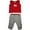 Red Grey, variant on Mish Baby  Infant Girls' 2-Piece Capri Set Stylish & Comfy Perfect for Everyday & Playdates
