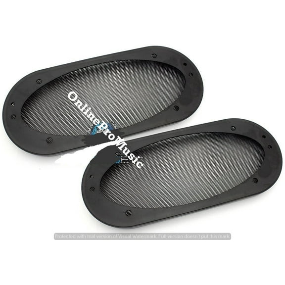 4" x 10" Universal Steel Mesh Protective Speaker Grills - Pair