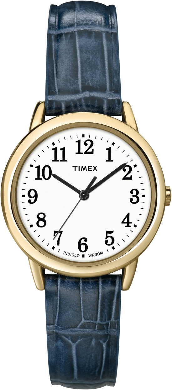 Timex Women’s South Street Blue/Gold 30mm Casual Watch, Leather Strap
