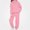 Pink, variant on DJDLJWCJ Girls 2 Piece Outfit Set Solid Color Long Sleeve Pullover Hoodie and Elastic Waist Jogger Sweatpants Set Pink Size 4T