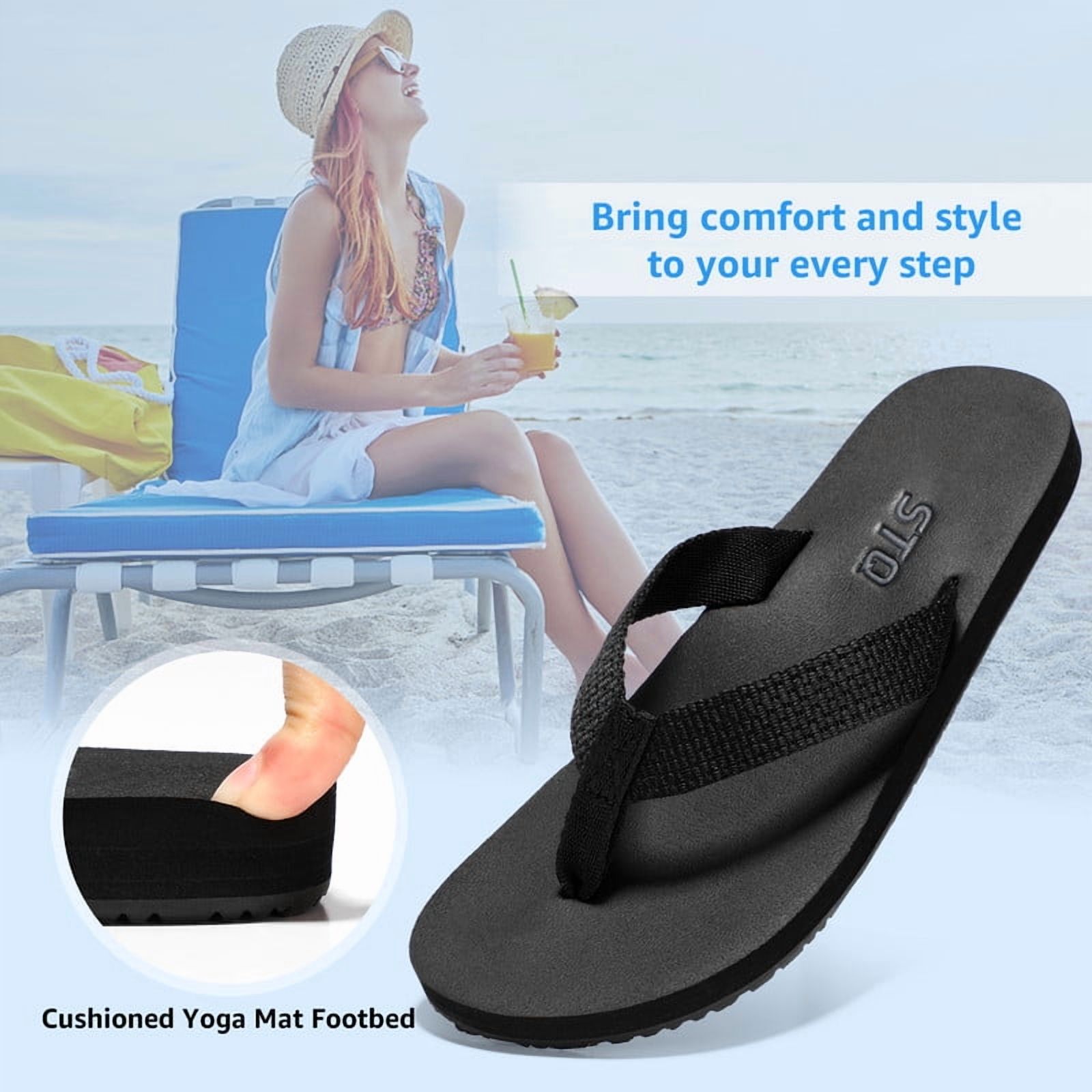 Teahoo Women's Arch Support Flip Flops photo 6