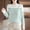 Green striped knit sweater women a1, variant on thefmos Women's Round Neck Striped Knit Sweater Long Sleeve Solid Color Casual Pullover Fashion Fall Winter Outfit, Black M