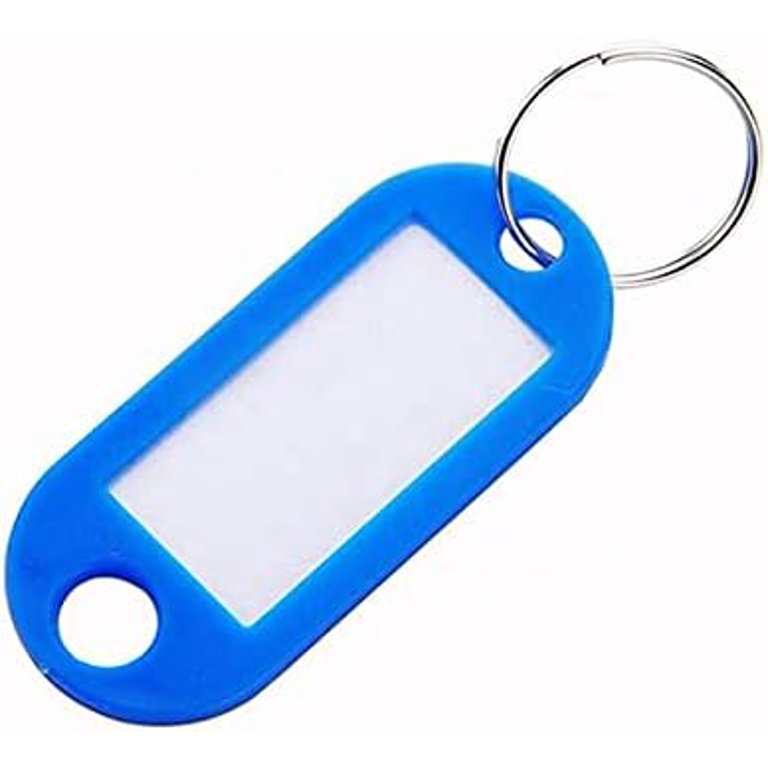 30Pcs/Lot Plastic Keychain Blanks Key Ring ID Label Tags For