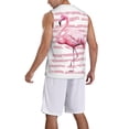 thumbnail image 5 of Easygdp Flamingo Men's Mesh Basketball Jersey Quick Drying Sleeveless Shirts Fitted Muscle Tank Tops Sport Round Neck T-Shirt - 3X-Large, 5 of 9
