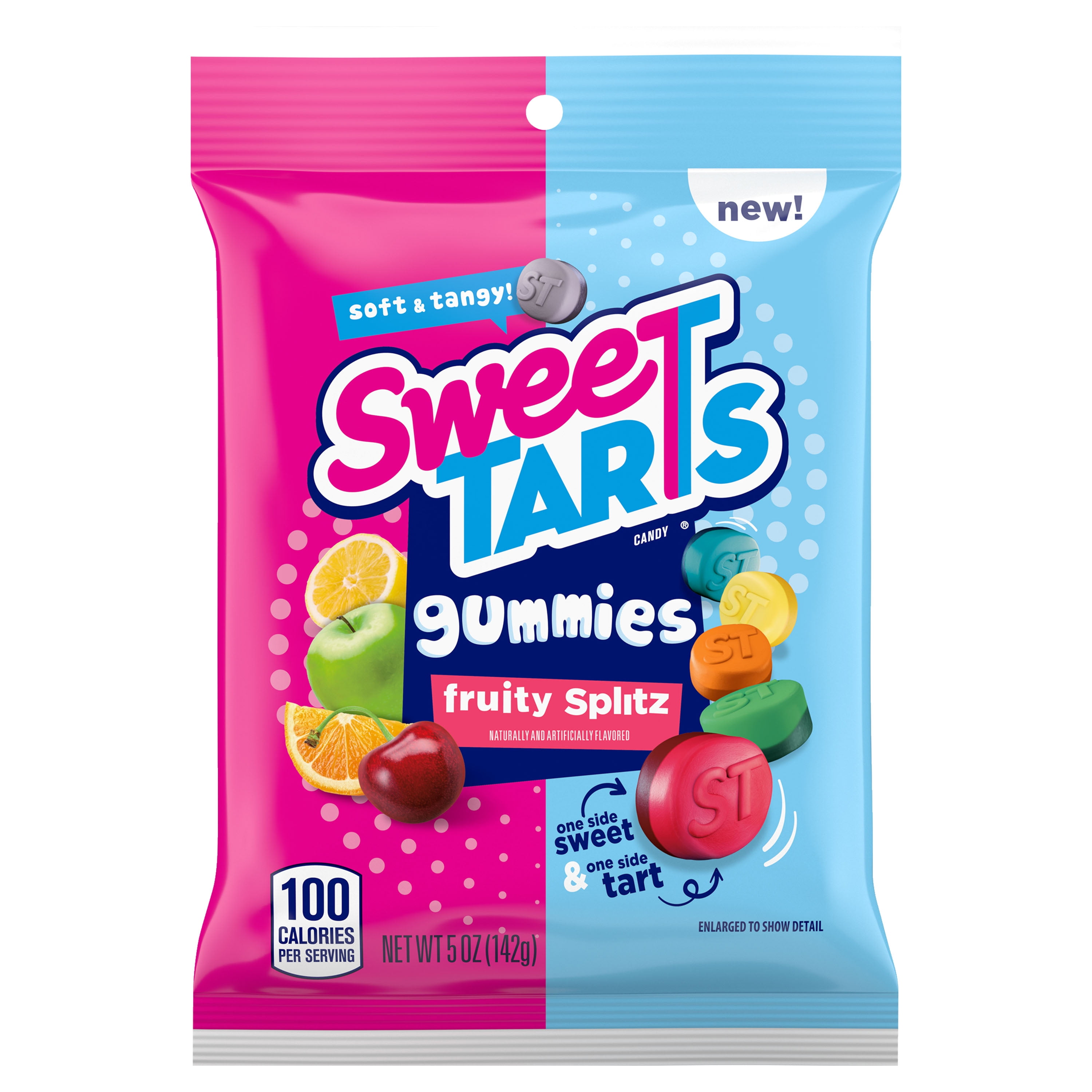 SweeTARTS Gummies Splitz Peg Bag, Sweet & Sour Candy