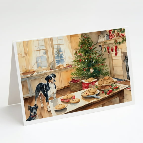 Catahoula Christmas Cookies Greeting Cards Pack of 8 7 in x 5 in