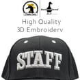 thumbnail image 3 of "Staff" High Definition Embroidered Baseball Cap - Black, 3 of 7