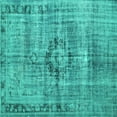 thumbnail image 1 of Ahgly Company Machine Washable Indoor Square Persian Turquoise Blue Traditional Area Rugs, 8' Square, 1 of 4