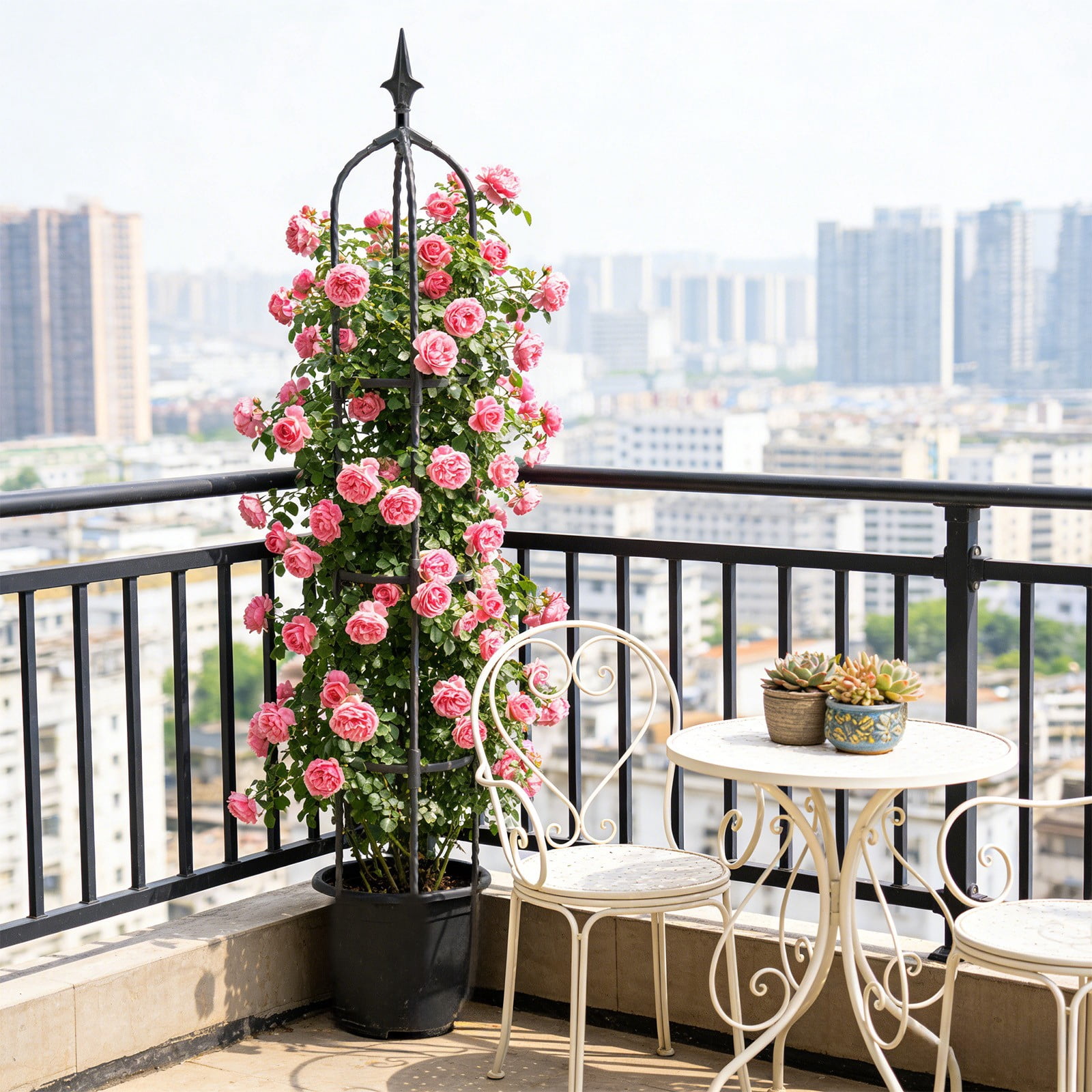 Garden Obelisk Trellis for Climbing Plants, European Style Garden Trellised Flower, Rustproof with Heavy Duty Plastic Coated, Wedding Arches Arbor Ceremony Party Outdoor Floral Decor