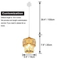 thumbnail image 6 of Kiven J-Type track lighting pendants, J track pendant lights with Gold Crystal Lampshade,Modern Decorative Track Lighting Fixture for Hallway Restaurant Kitchen Island Cafe TB2992, 6 of 6