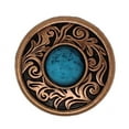 thumbnail image 2 of 1-1/4" Set of 4 Engraved Turquoise Tack Belt Bag Jewelry Decorative Conchos CO247, 2 of 2